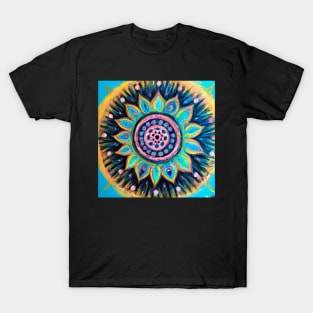 Colourful Mandala design Impressionist painting T-Shirt